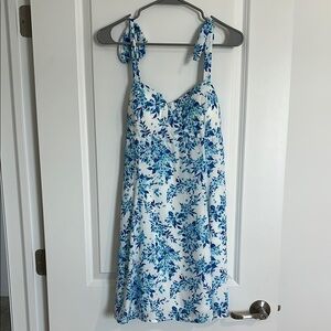 Lily Rose Blue and White Floral Dress
